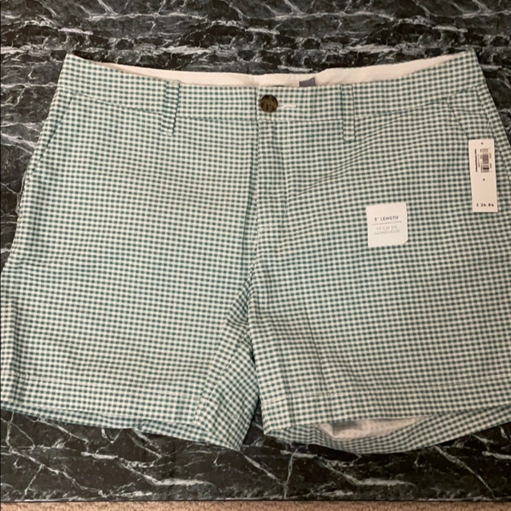 Gingham Print Shorts